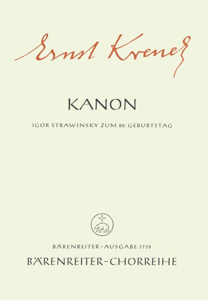 Kanon fur Igor Strawinsky zum 80. Geburtstag
